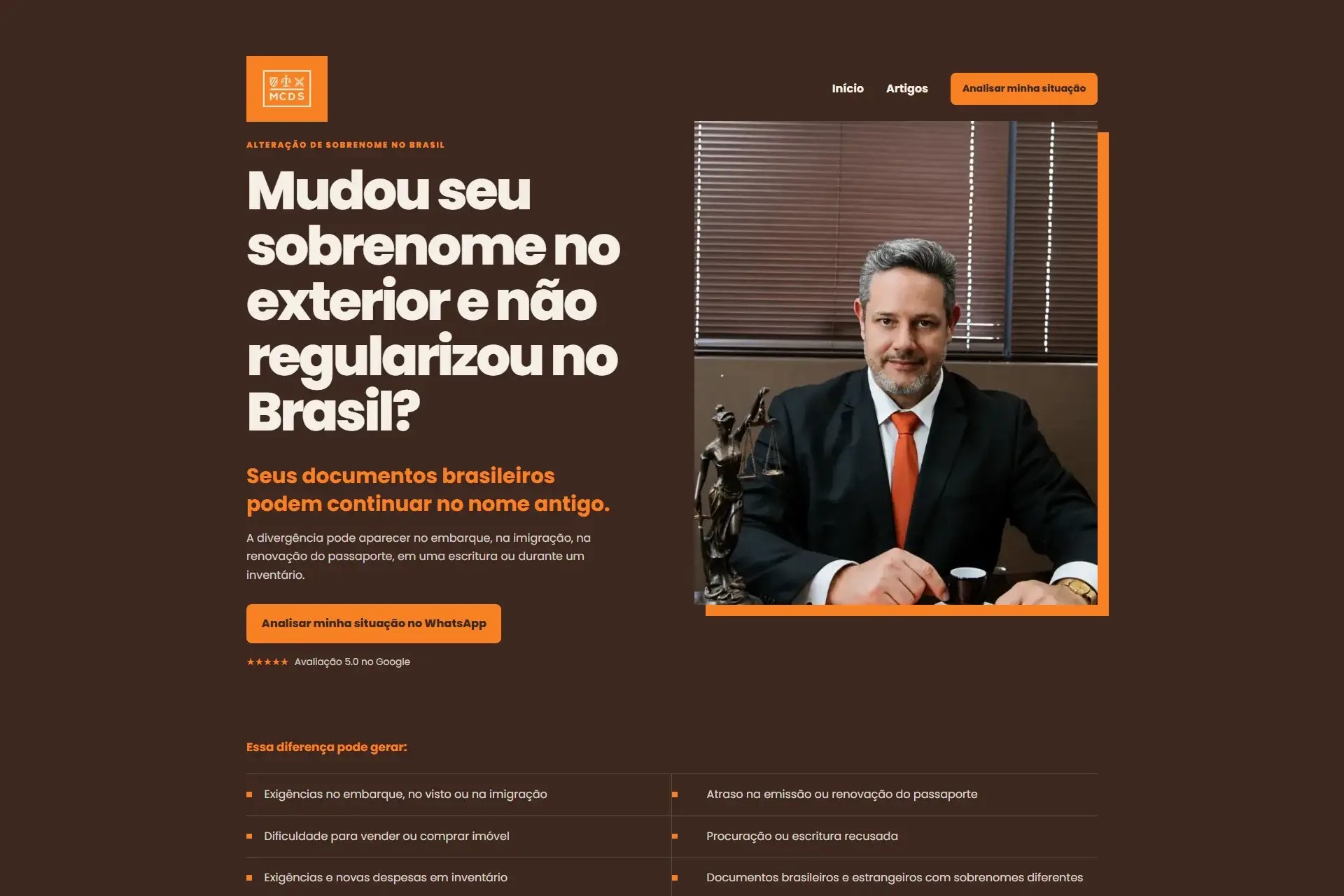 Capa de Alteração de Sobrenome no Brasil, projeto desenvolvido por Kauã Felix