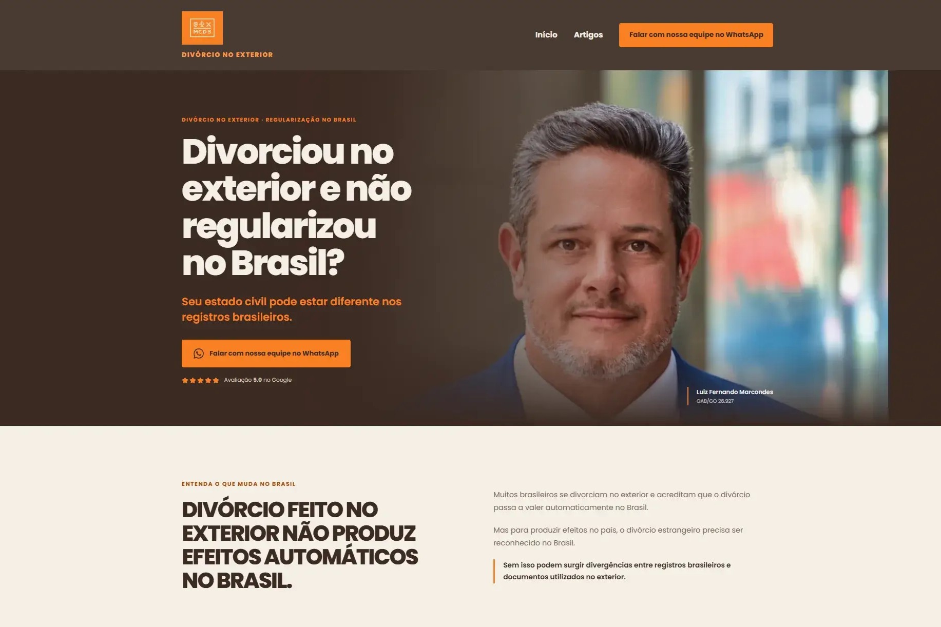 Capa de Divórcio no Exterior, projeto desenvolvido por Kauã Felix