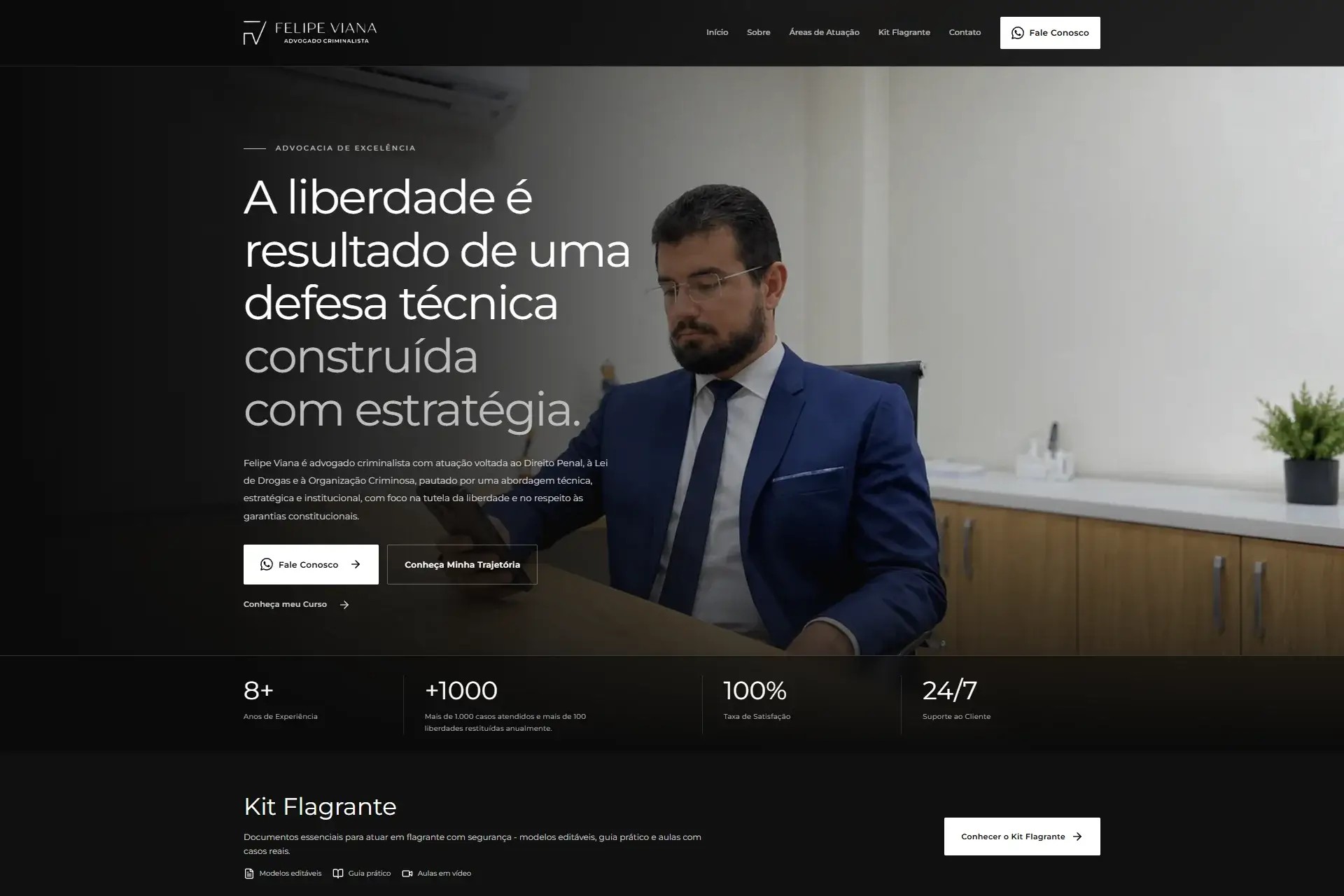 Capa de Felipe Viana Advocacia, projeto desenvolvido por Kauã Felix