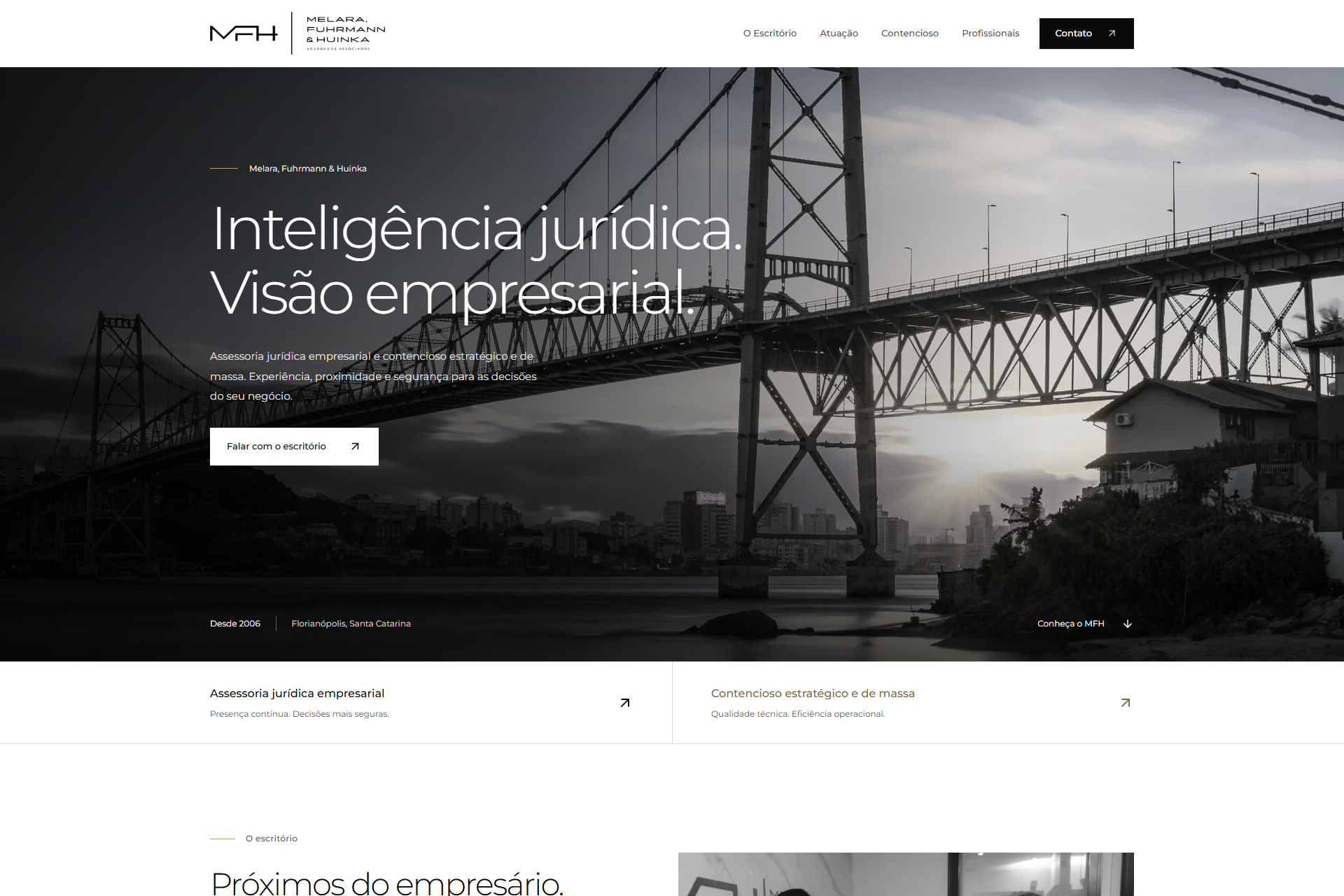 Capa de Melara, Fuhrmann & Huinka Advogados Associados, projeto desenvolvido por Kauã Felix